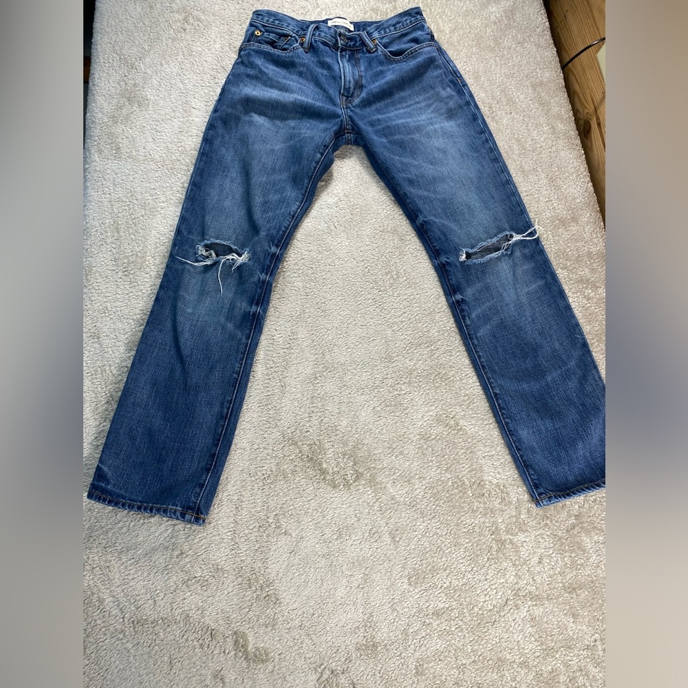 Gap Jeans Mens 28x30 Blue Slim Fit Straight Leg Dark Wash # 213